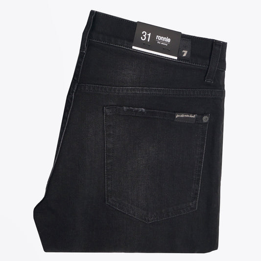 - Ronnie Stripe Luxe Performance Jeans - Black