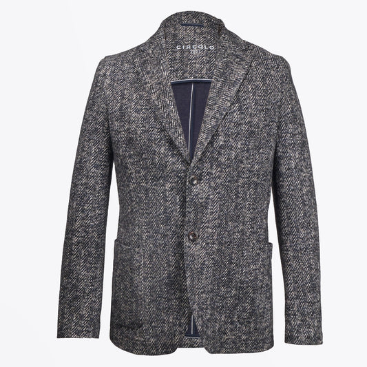 - Herringbone Stretch Blazer - Grey
