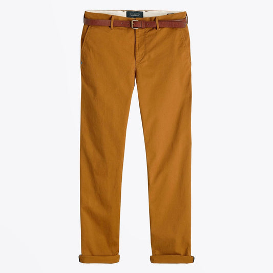 - Stuart - Regular Slim Fit Chinos - Tobacco