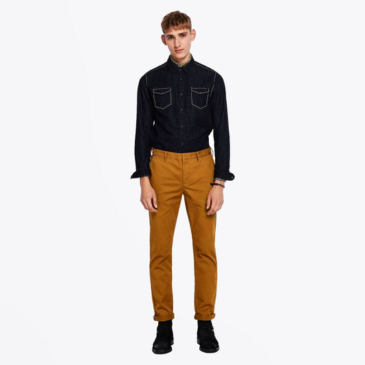 - Stuart - Regular Slim Fit Chinos - Tobacco