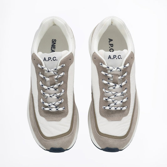 - Two-Tone Sneaker - White/Beige