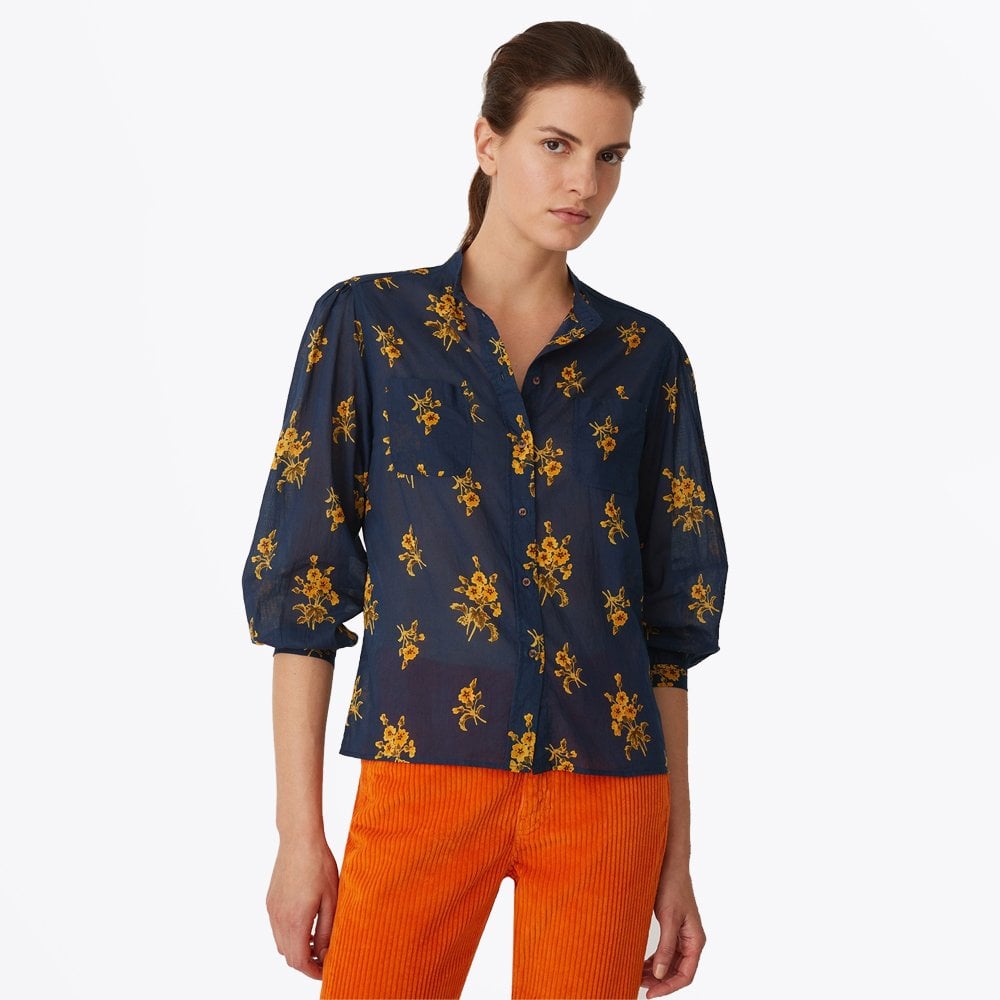M.i.h Lili Floral Blouse - Navy