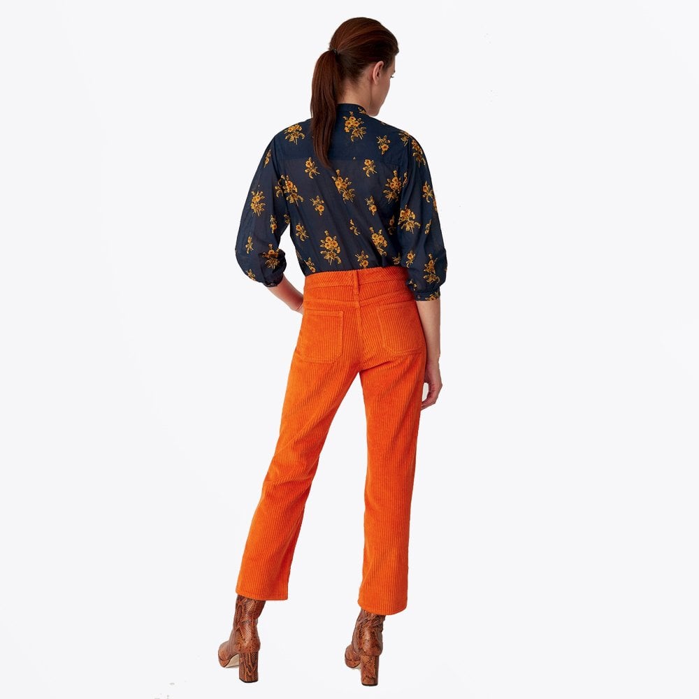 Lili Floral Blouse - Navy