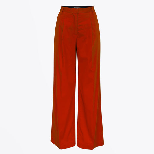 Nandini - Wide Leg Pants - Burnt Orange