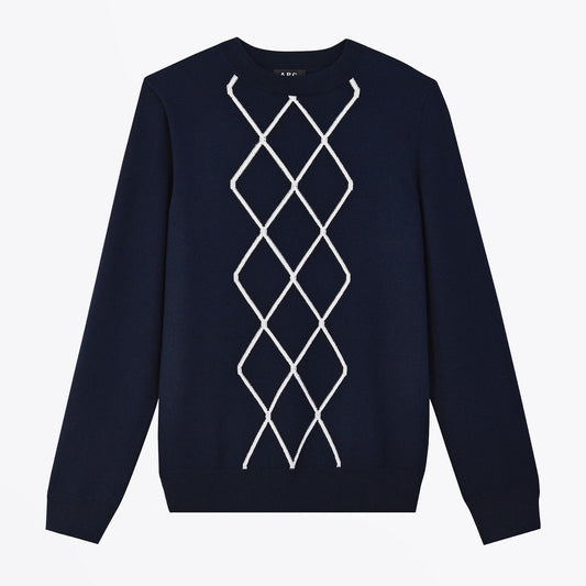 Merino Wool Sweater - Navy