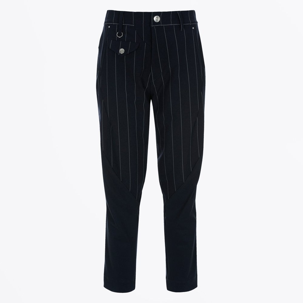 HIGH In Motion - Tapered Leg Pinstripe Pant - Navy