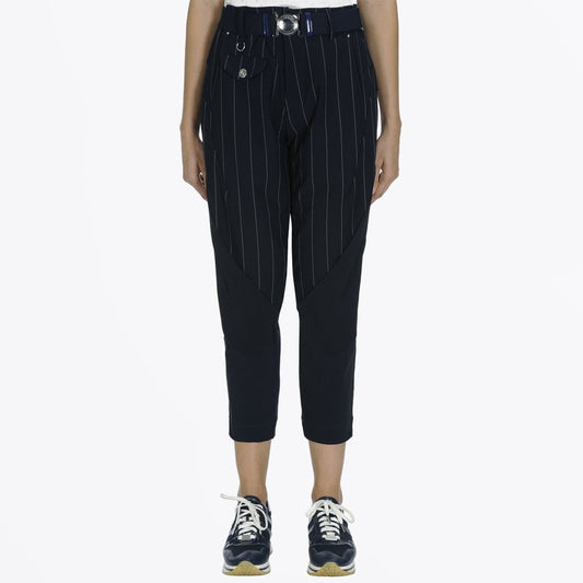 In Motion - Tapered Leg Pinstripe Pant - Navy