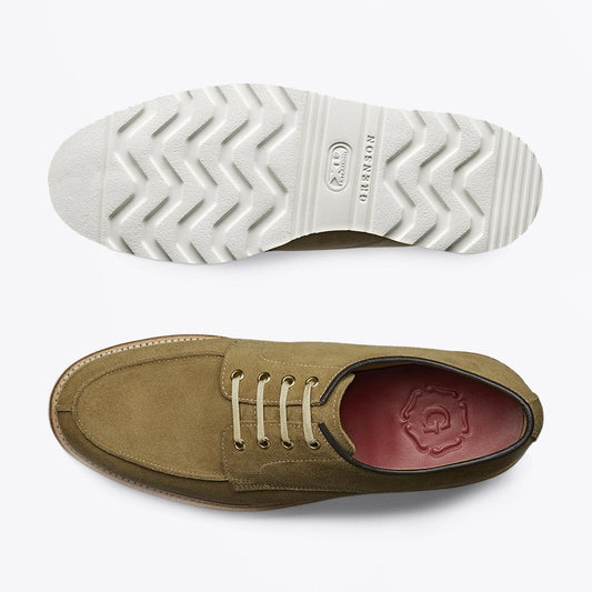 - Barnett - Suede Derby Shoes - Honey