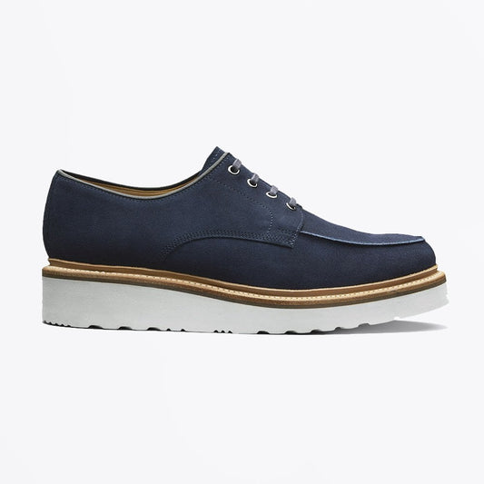 - Barnett - Suede Derby Shoes - Navy