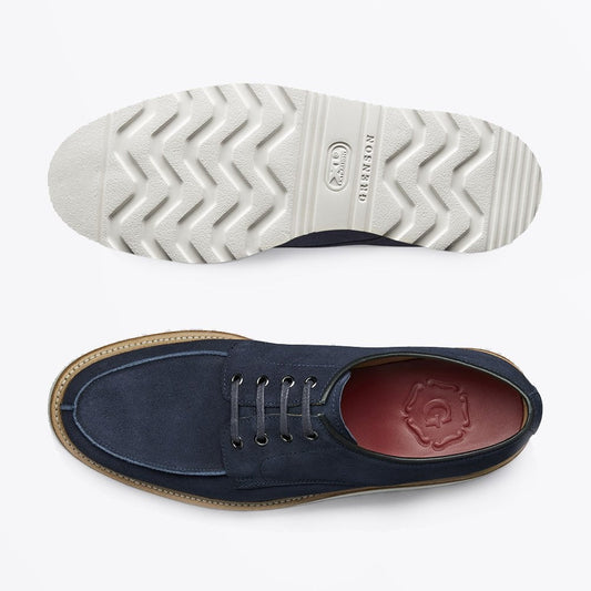 - Barnett - Suede Derby Shoes - Navy