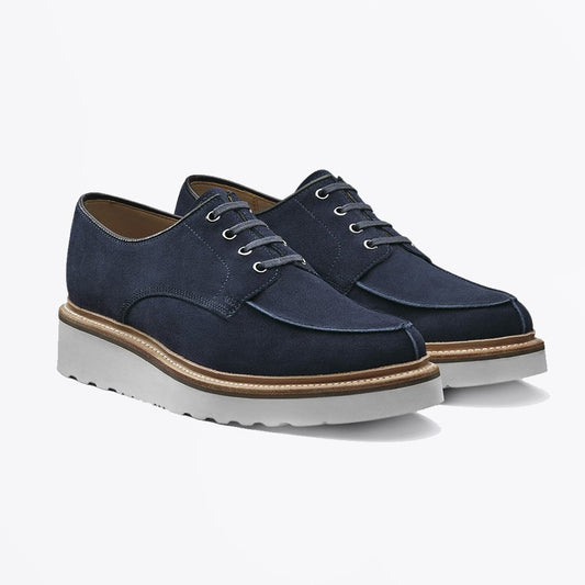 - Barnett - Suede Derby Shoes - Navy