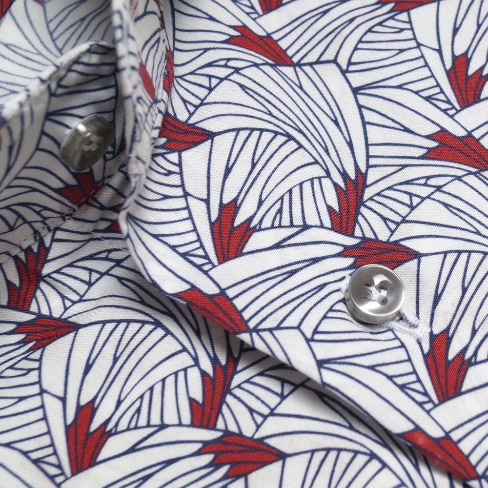- Abstract Print Shirt - White