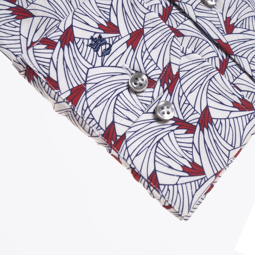 - Abstract Print Shirt - White