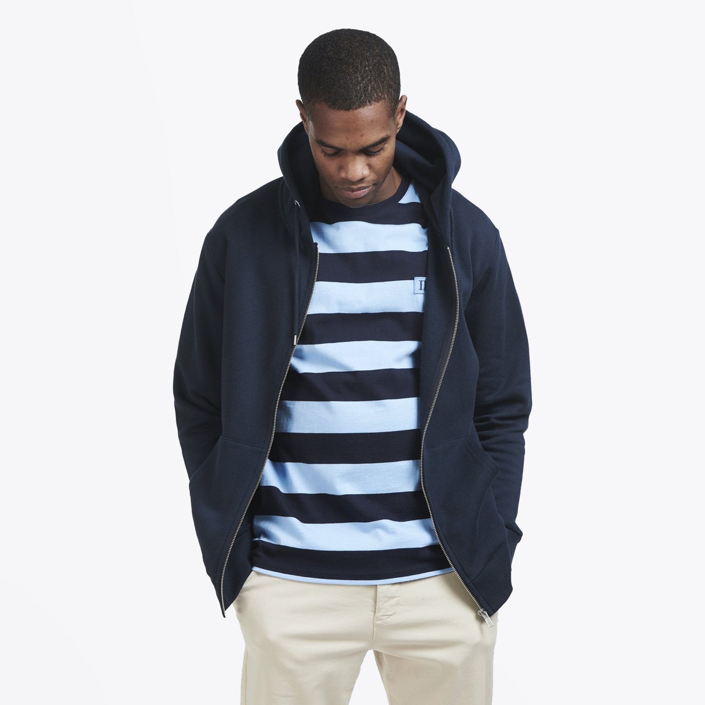 - Zipper Hoodie - Dark Navy