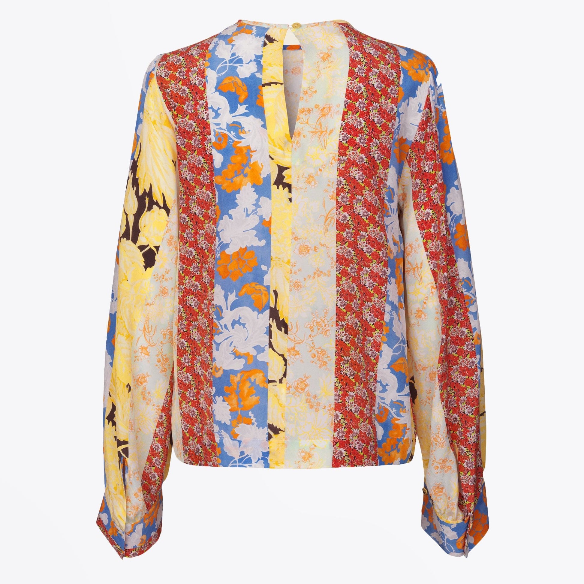 Stine Karolina Silk Blouse - Floral Wallpaper