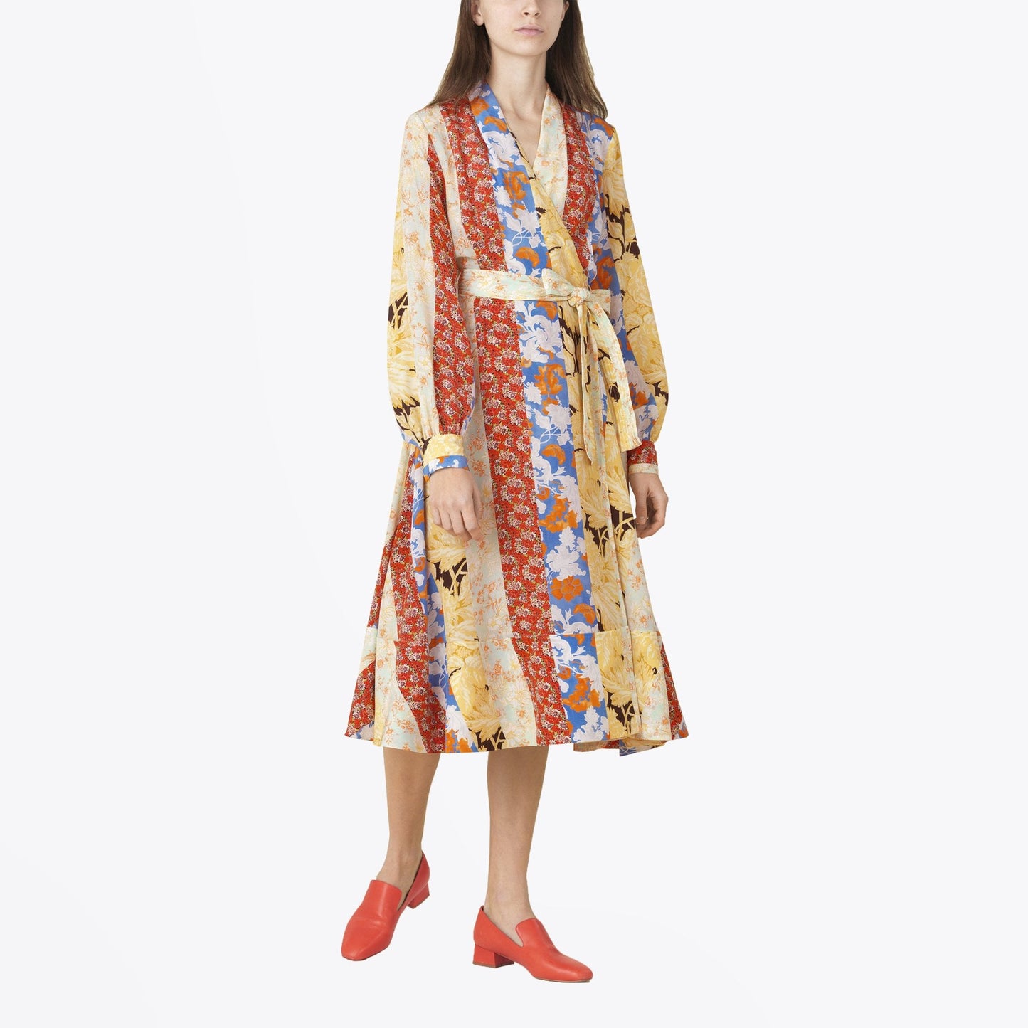 - Reflection Wrap Dress - Floral Wallpaper