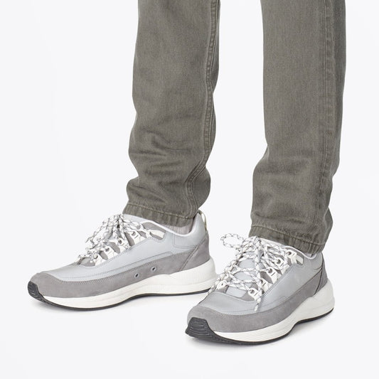 - Two-Tone Sneaker - Silver/Grey