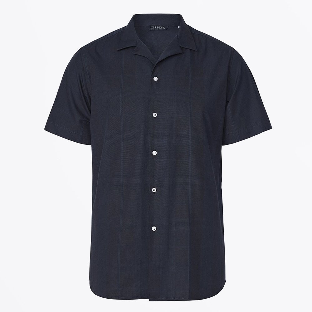 Les Lugano Check Shirt - Navy/Black