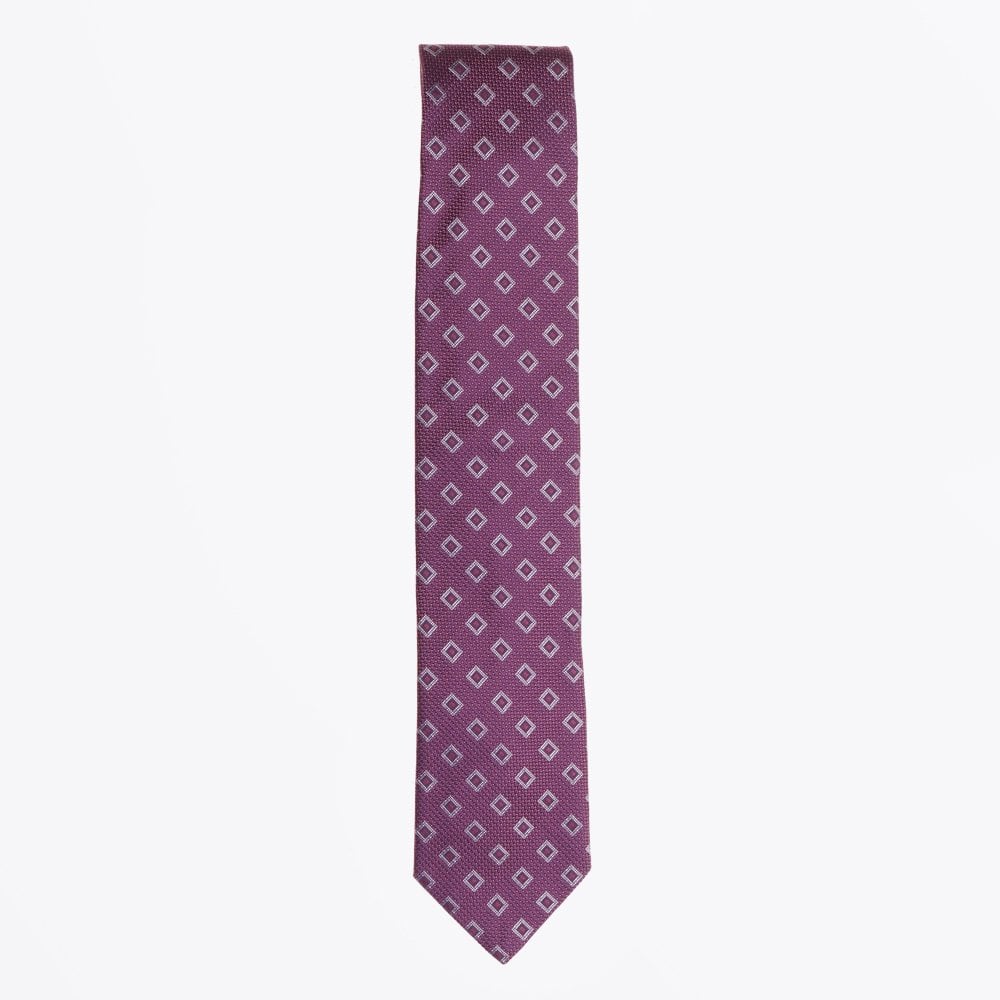 Eton - Woven Square Tie - Pink