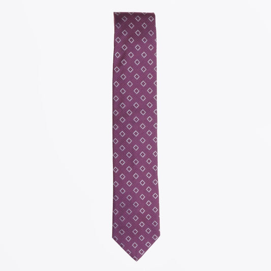 Woven Square Tie - Pink