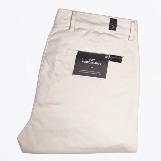 - Slimmy Luxe Performance Sateen Chinos - Salt White