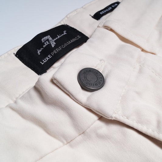 - Slimmy Luxe Performance Sateen Chinos - Salt White