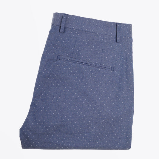 - Pin Stitch Chinos - Blue