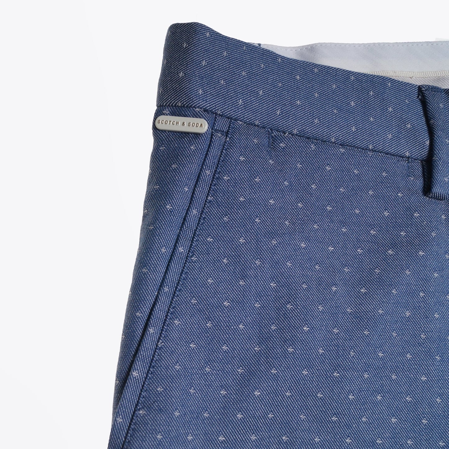 - Pin Stitch Chinos - Blue