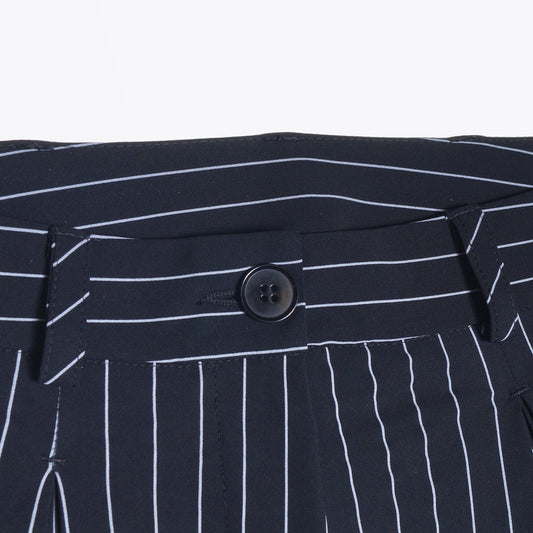 - Pinstripe Pants - Navy