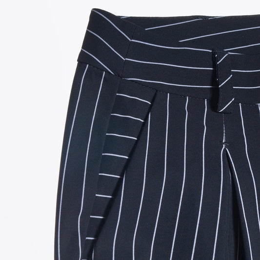 - Pinstripe Pants - Navy