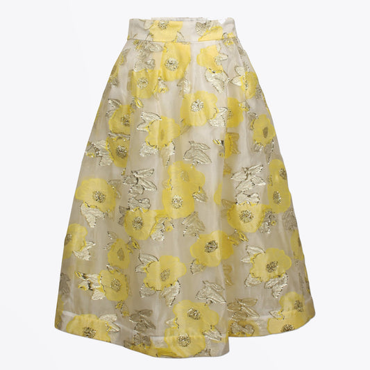 - Satinka - Floral Skirt - Yellow