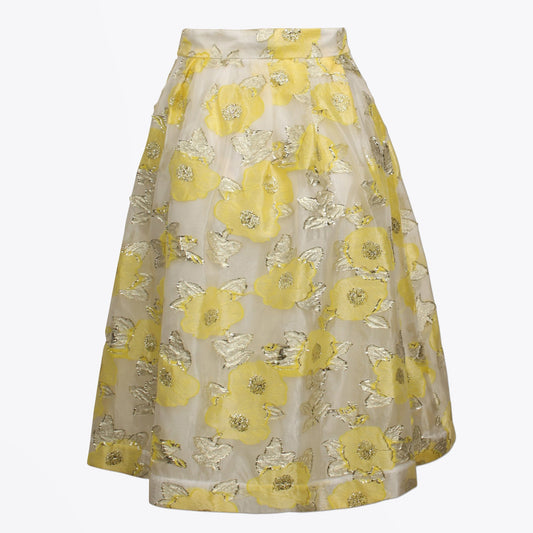 - Satinka - Floral Skirt - Yellow