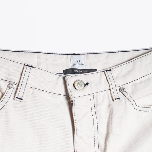 Girlfriend Straight-Leg Jeans - White