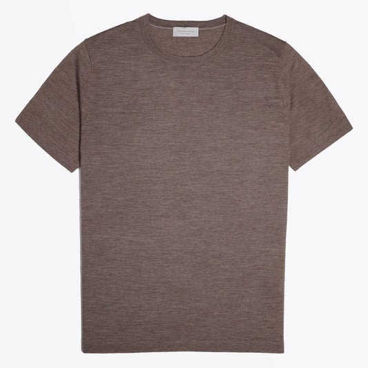 Merino Crew Neck T-Shirt - Khaki