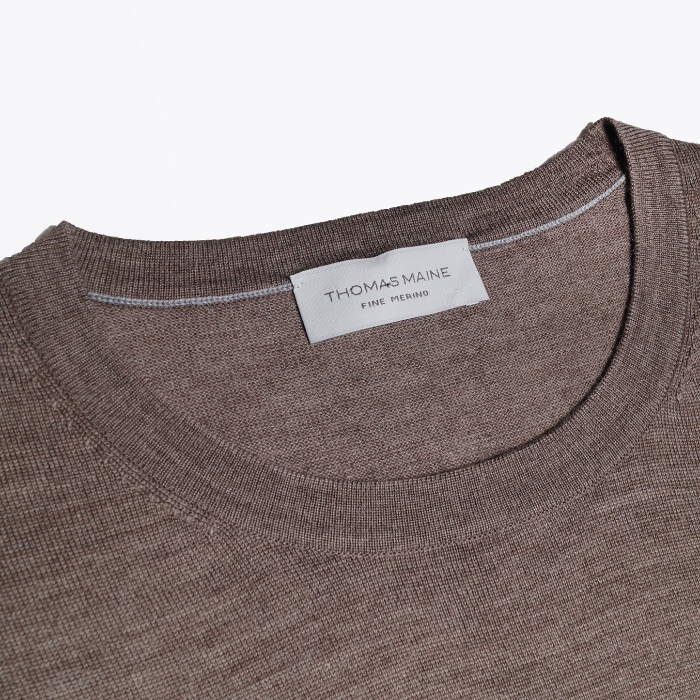 Merino Crew Neck T-Shirt - Khaki