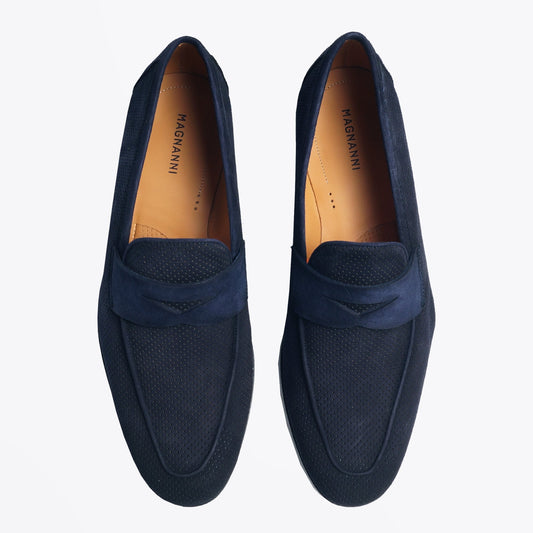 - Antidifu Laser Loafers - Navy Blue