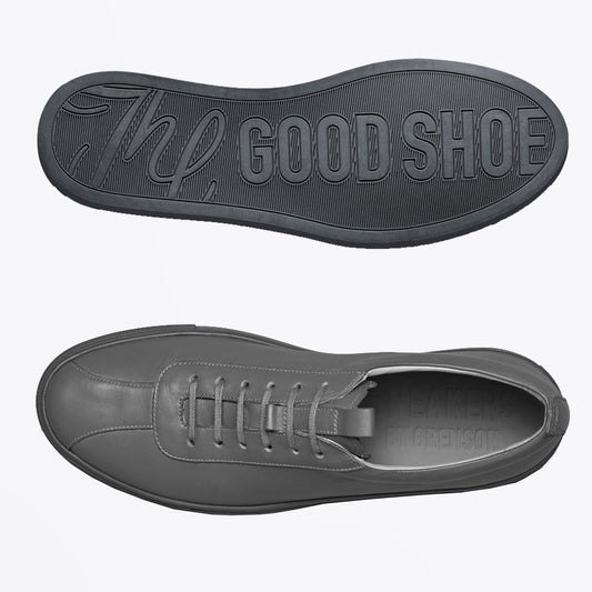 - Sneaker 1 - Leather Tennis Shoe - Dark Grey