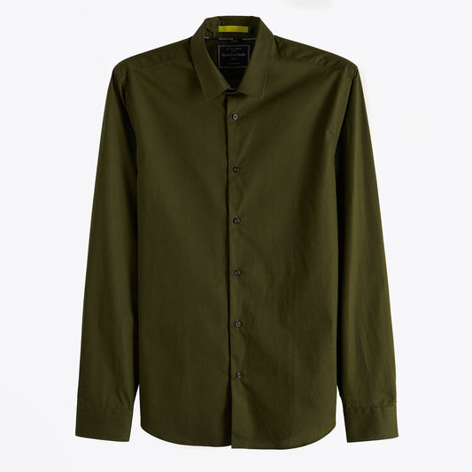 - Slim Fit Stretch Shirt - Green
