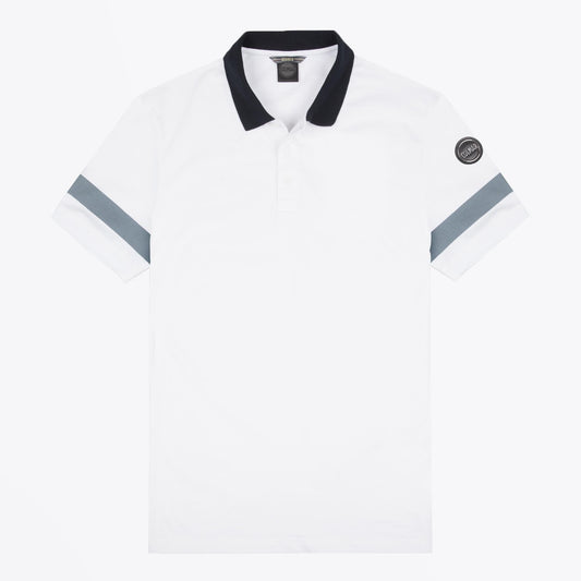 - Stripe Polo T-shirt - White