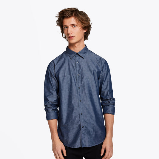 - Yarn Dyed Shirt - Blue