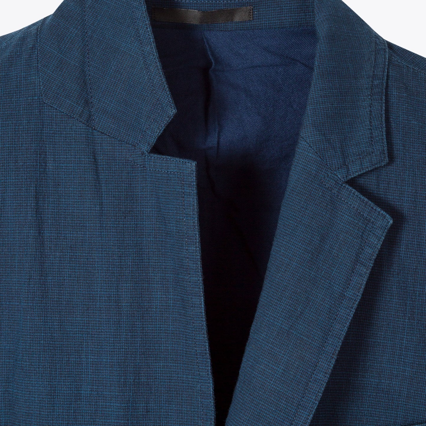 Houndstooth Blazer - Navy