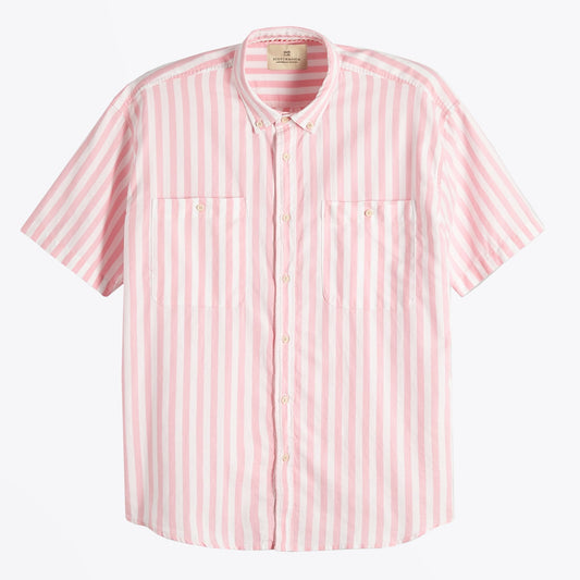 - Cotton Stripe Shirt - Pink