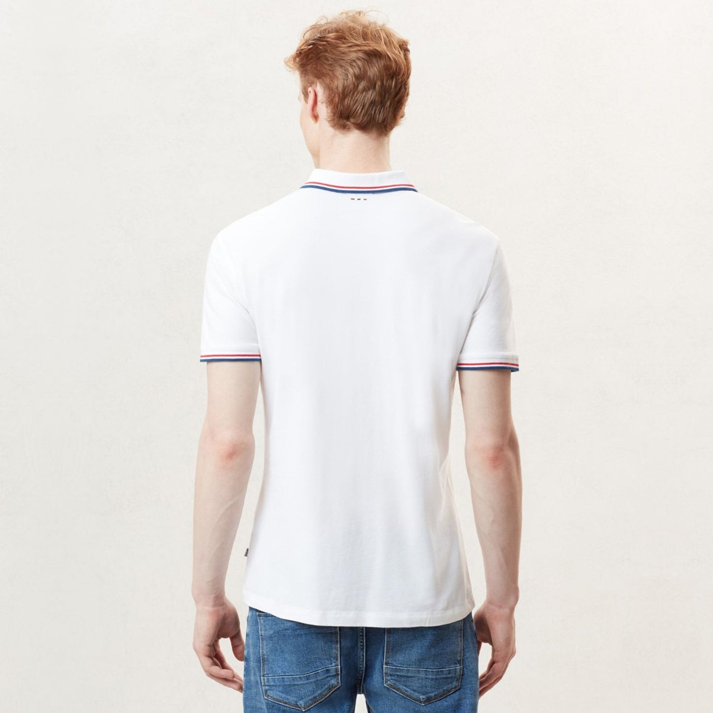 - Taly Stripe Polo T-shirt - White
