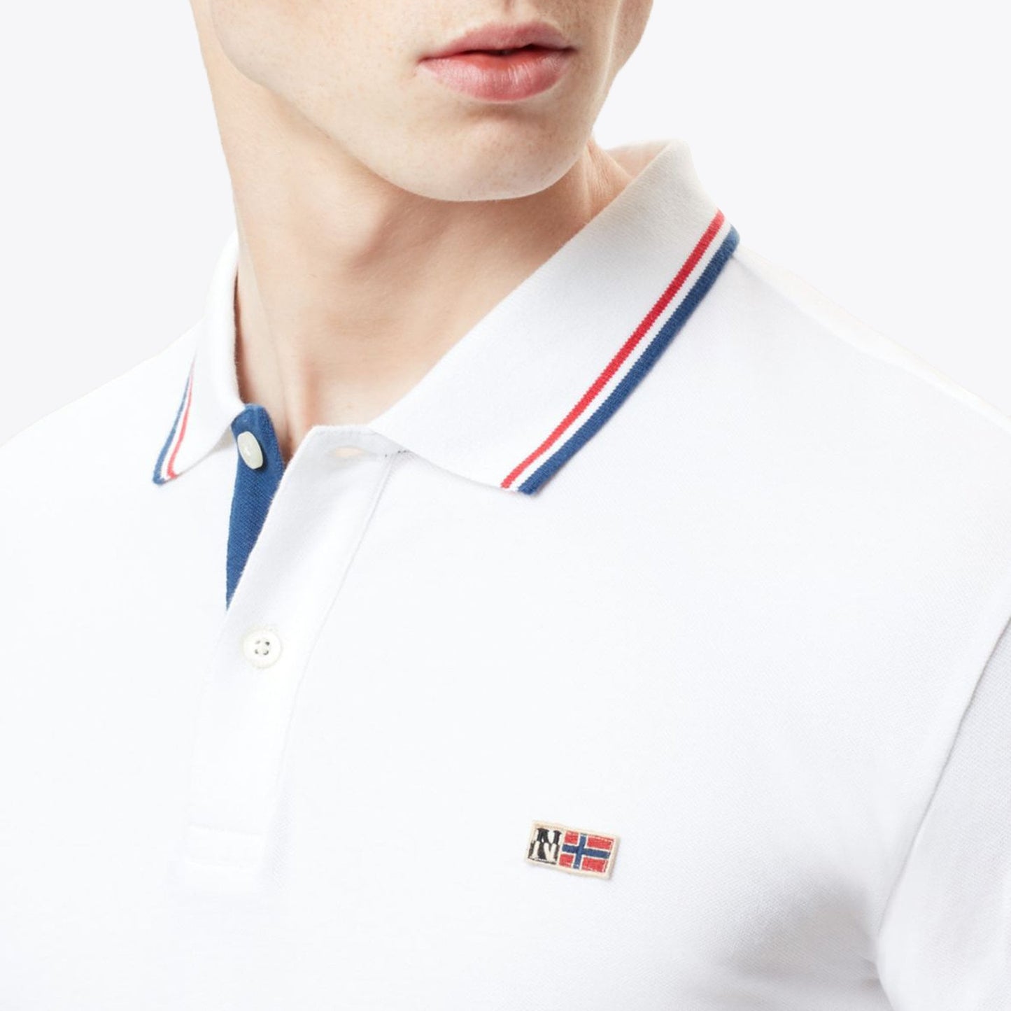 - Taly Stripe Polo T-shirt - White