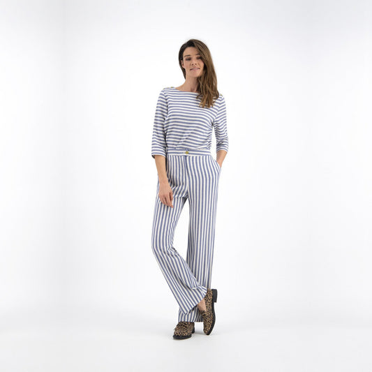 - Striped Trousers - Blue/White