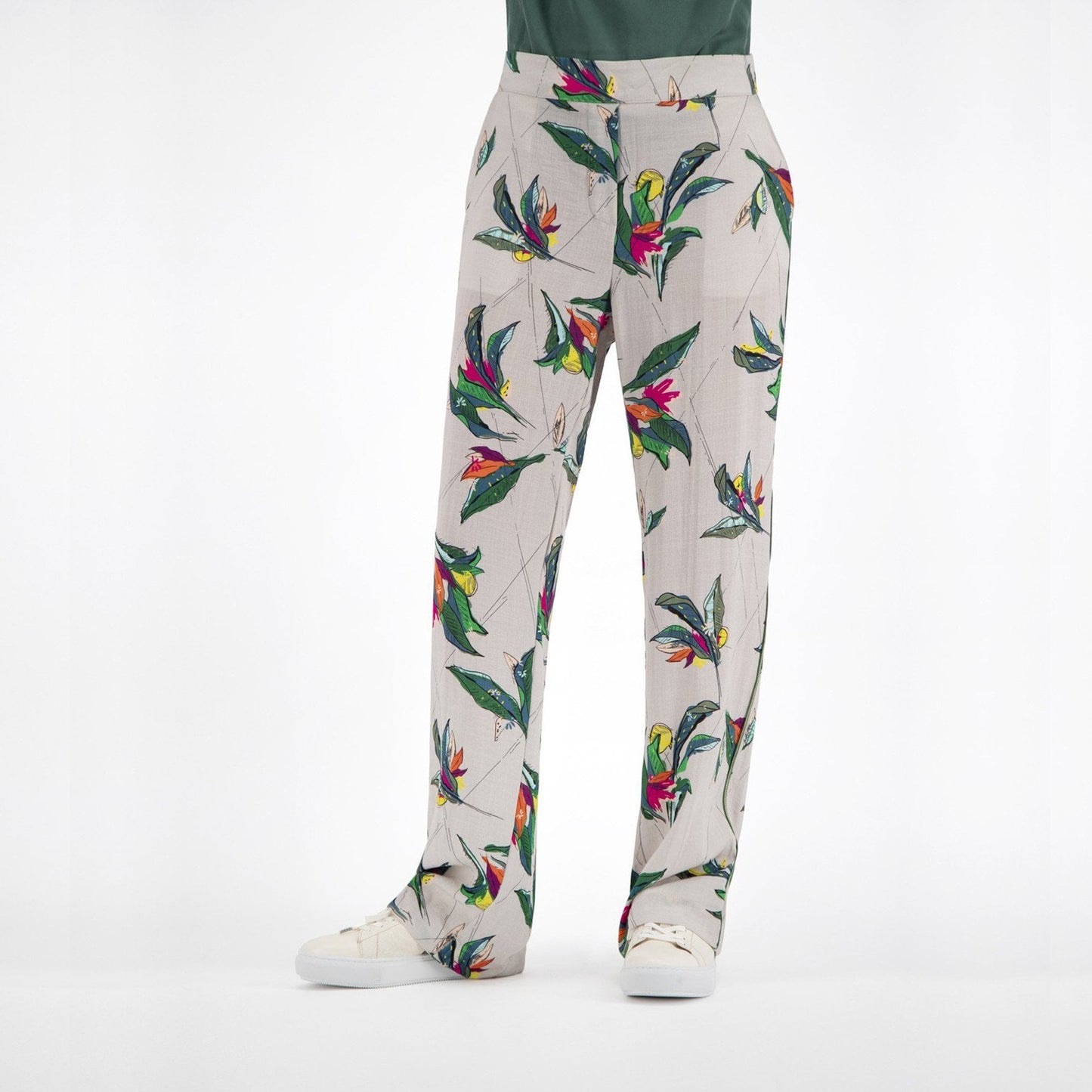 - Safari Print Trousers - Sand