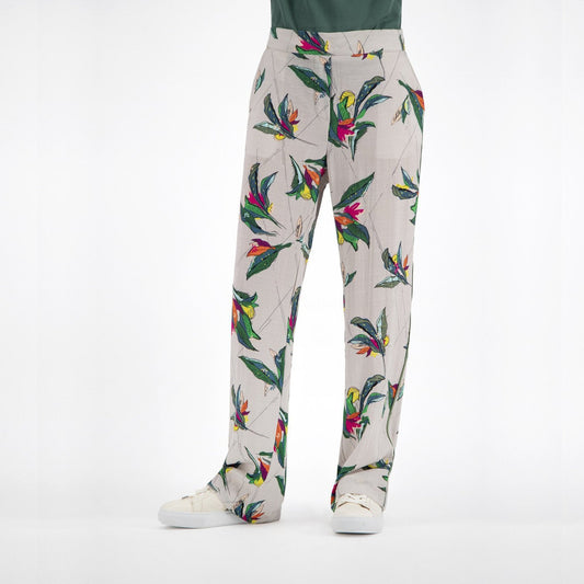 - Safari Print Trousers - Sand