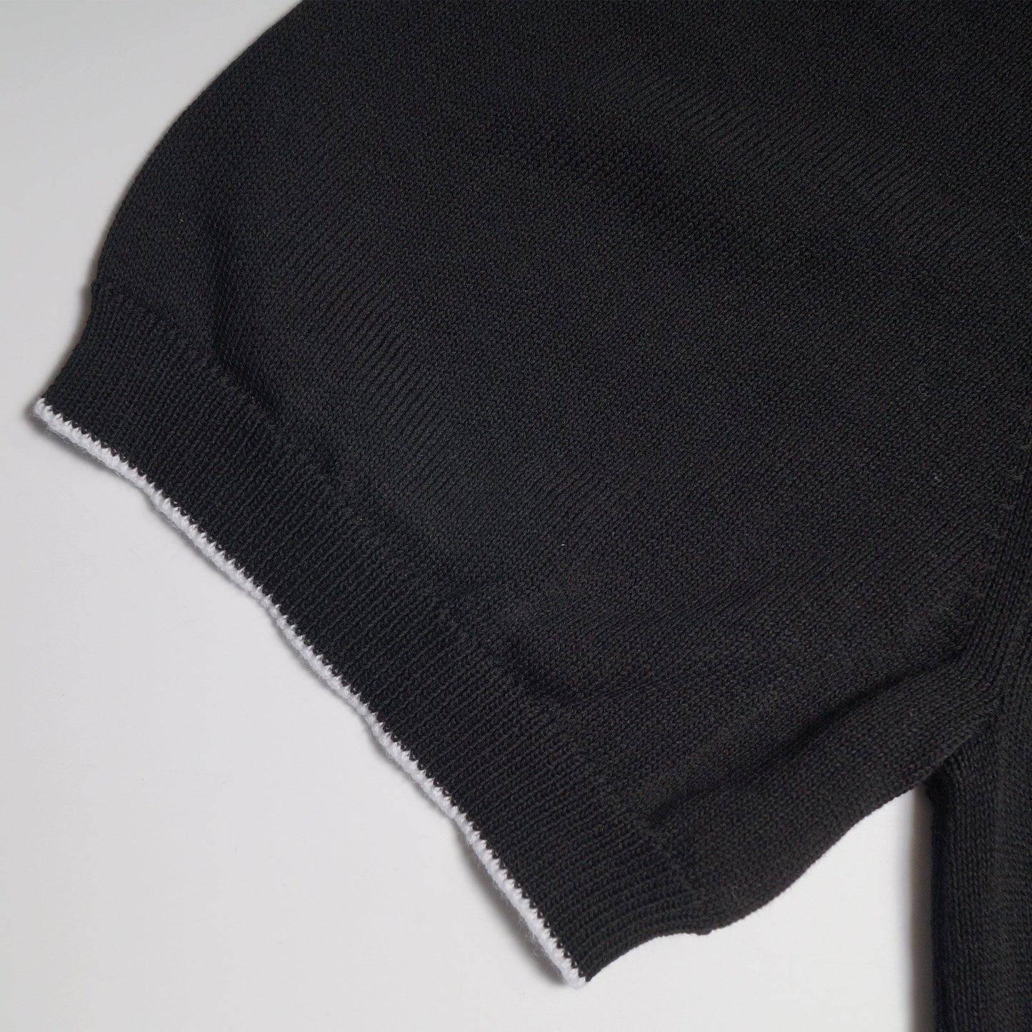 - Stripe Polo T-shirt - Black