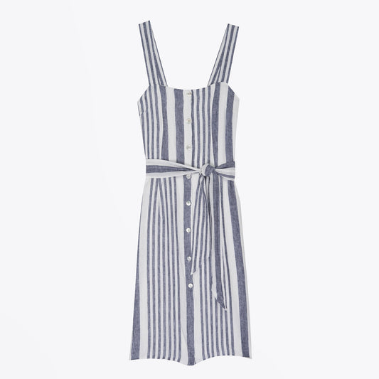 - Clement Stripe Dress - Blue/White