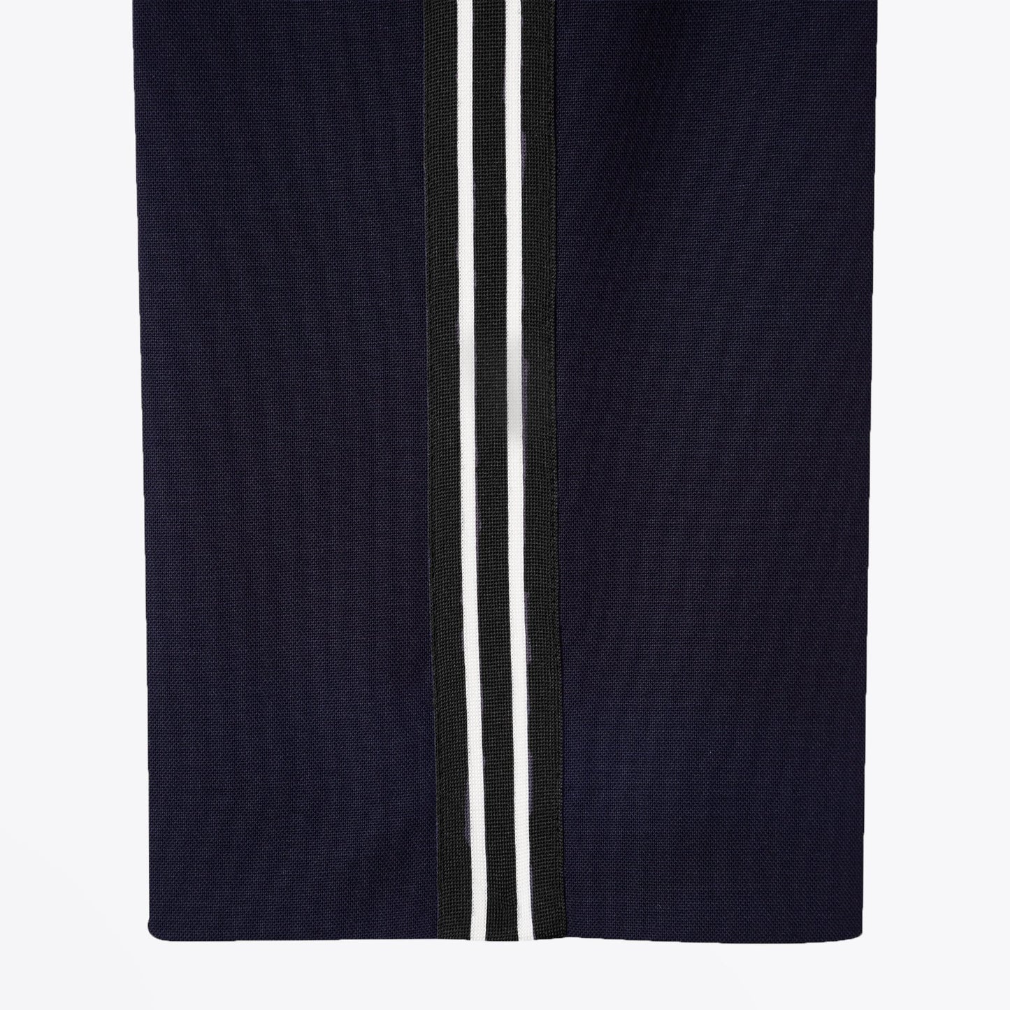 - Side-Stripe Wool Trousers - Navy